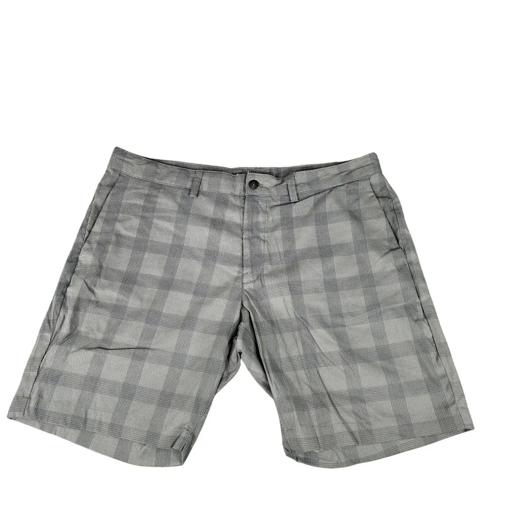 NorthFace Plaid Short 40 Men Nylon Flat Front Gray 9